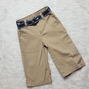Janie & Jack baby khaki pants w/belt size 6-12 months